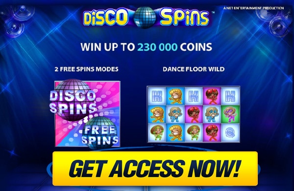 Free play on iPad Disco Spins slots