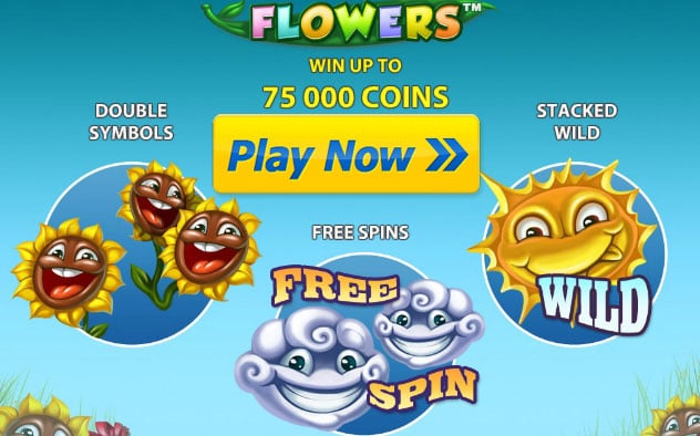 Free play Flowers iPad slot game